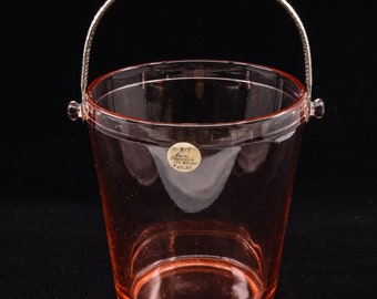 Vintage Pink Fostoria Fairfax Ice Bucket, Depression Glass