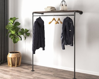 Industrial clothes rail, clothes rack kids, clothing rod, steel pipe rack, loft industrial pipe rod,