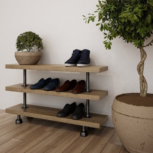 Entryway Shoe Organizer, Shoe Rack, Entryway Bench Vintage Shoe Organizer Made to Order.