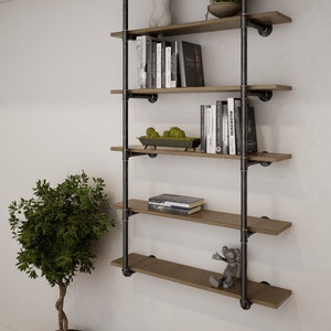 Industrial Floating Shelves, Rustic Farmhouse Pipe Wall Units, Floating Open Kitchen Shelves, Farmhouse Pipe Shelves,