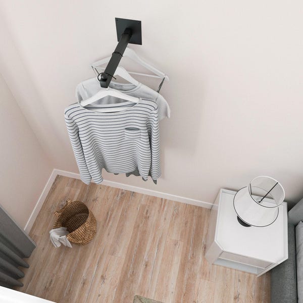 Versatile Industrial Wall-Mounted Clothes Racks, Garment Rails, and Hanging Pipe Racks