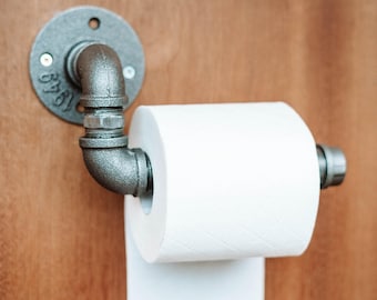 Industrial Toilet Paper Holder: Rustic Steampunk Bathroom Decor