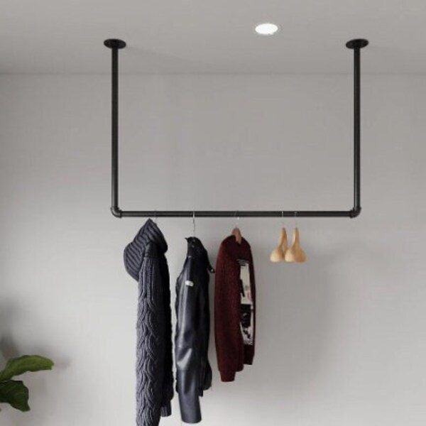 Ceiling Clothes Rack - Etsy UK