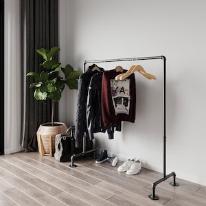Industrial pipe  clothing rack, garment rack, clothes rack,garment industrial furniture, furniture,  garment rack Shop display