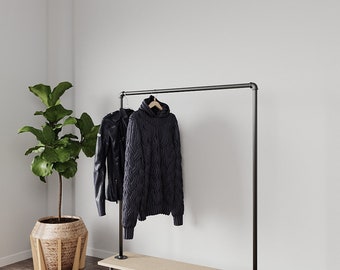 Handmade Industrial Style Clothing Rack | Versatile & Striking Storing Clothes Rail Custom Sizes Available Unique Statement Piece