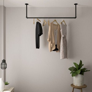 Vintage industrial clothes rail discount