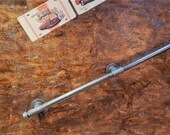Industrial Pipe Banister Rail handrail brackets, cast iron, industrial, vintage , urban rail, retro, wrought iron, hand made,