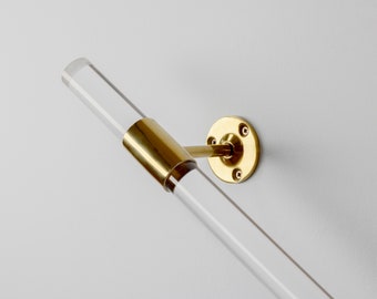 Modern Lucite Handrail - Acrylic Hand Rail - Custom Made in the UK - Contemporary Stair Railing