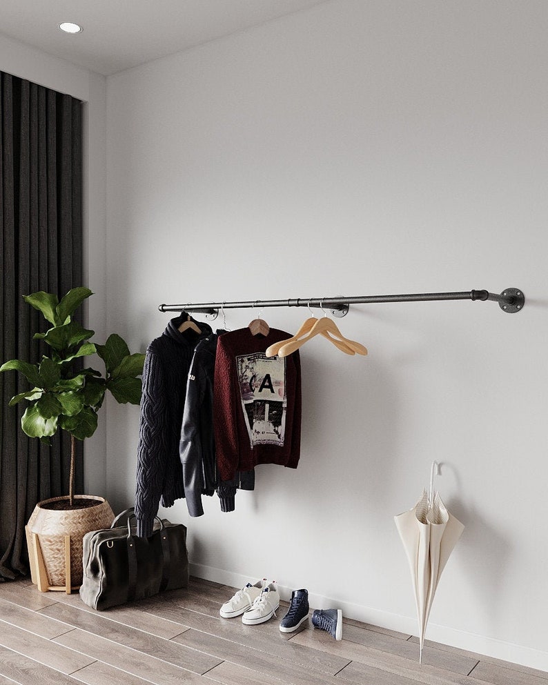 clothes pole for wall