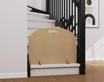 Puerta para Mascotas de Interior – Barrera Independiente para Perros, Gatos y Animales Pequeños, Ligera, Estilosa con Diseño Curvo