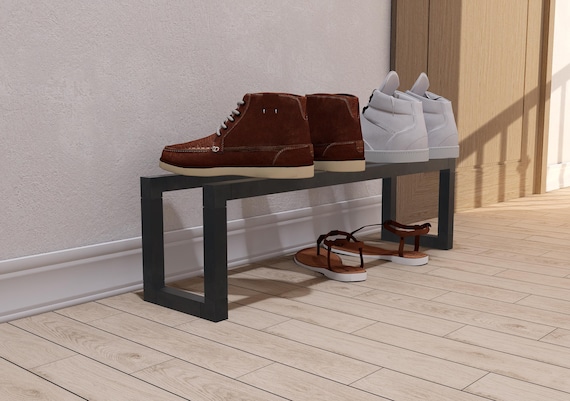 Anpassbares Schuhregal aus Metall – Freistehend, Flach verpackt & Einfach aufzubauen, Mehrstufiger Schuh-Organizer für Flur