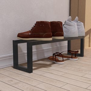 Customizable Metal Shoe Rack – Freestanding, Flat-Pack & Easy to Assemble, Multi-Tier Shoe Organizer for Entryway, Hallway, Shoes storage