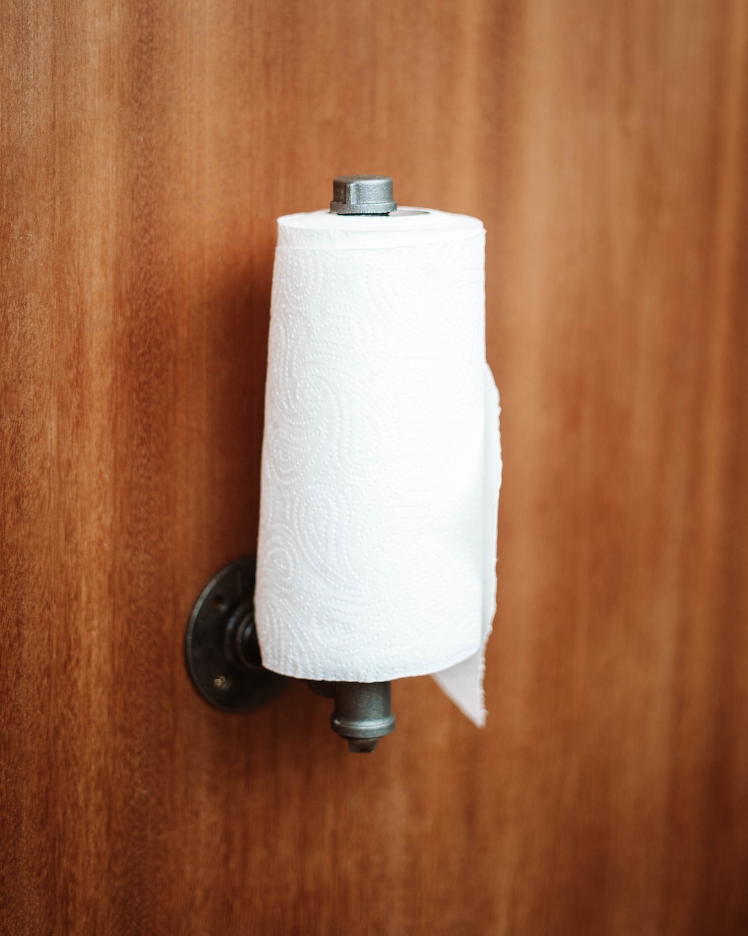 Vintage Industrial Pipe Kitchen Paper Holder - Wall Mounted Retro Kitchen Tissue Holder Towel ...