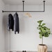 Minimalistic Clothes Rack | Garment Rail made of metal mounted on the ceiling Ceiling Clothing rack 