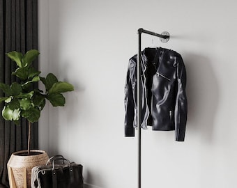 Industrieller Kleiderständer Handgemachte Kleiderstange Eisenrohr Garderobe Hängestange Verkaufsausstellung Rustikaler Minimalistisches