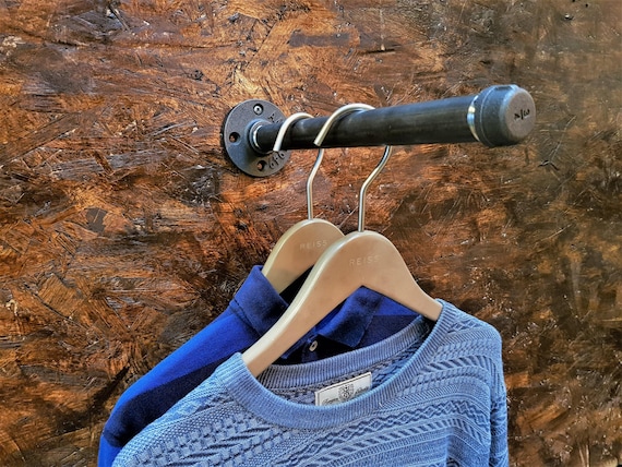 Industrial wall mounted clothes rack, Wall mounted clothes rail, Pipe rack, Garment rack, Clothes hanging rack, Hanging rail, Clothes rack