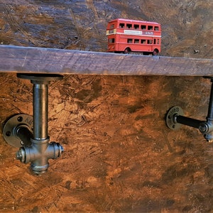 Pair Pipe Shelf Brackets Industrial Shelf Bracket for Book Shelf Floating Shelves Plumbing Pipe Shelving for Scaffold Board