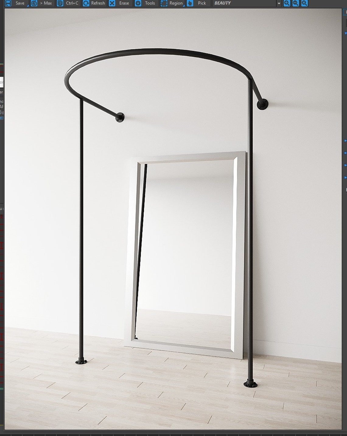 Changing Room Curved Fitting Curtain Rods Handmade Black and Etsy UK