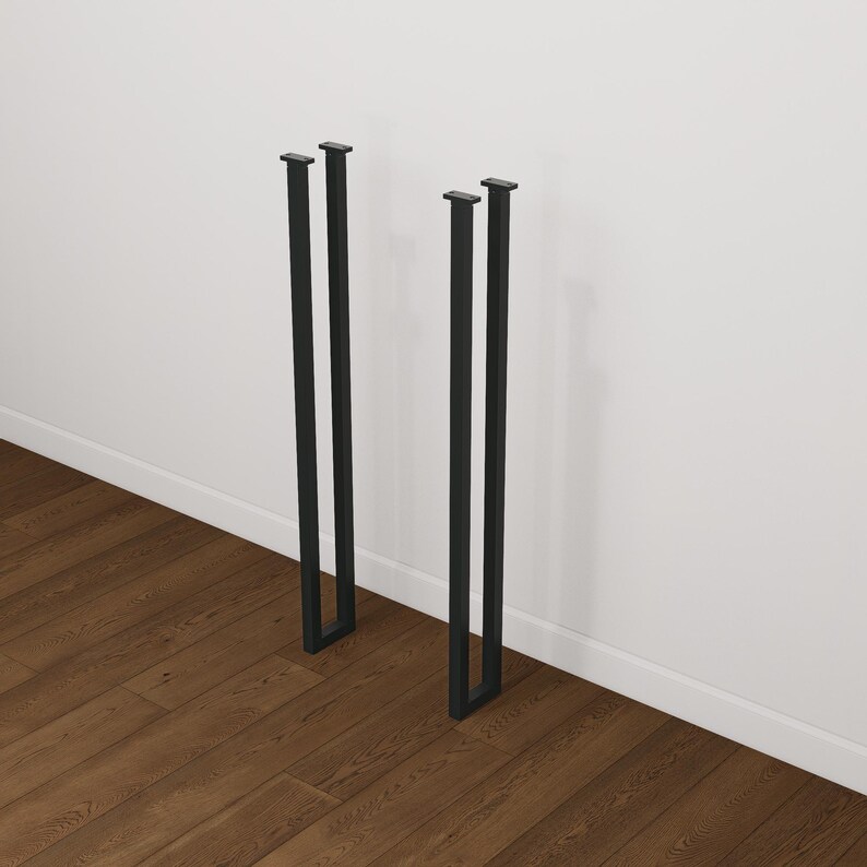 Industrial Steel Table Legs: Heavy Duty Box Frame, Set of 2 - Etsy