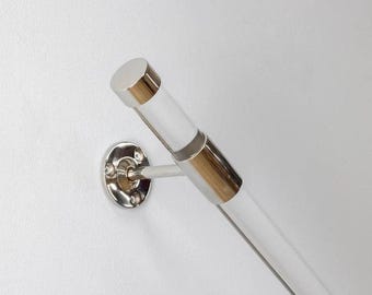 Corrimano in Lucite Acrilico | Look Moderno | Su Misura nel Regno Unito con Tappo