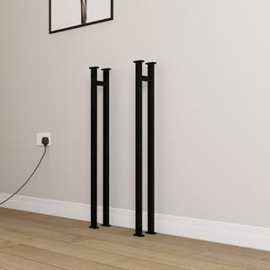 Hallway console, skinny behind couch table, slim handmade furniture for home and office, entryway high table, Black
