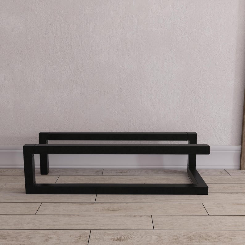 Minimalist Metal Shoe Rack: Industrial Entryway Organizer, Loft Storage Bench image 4
