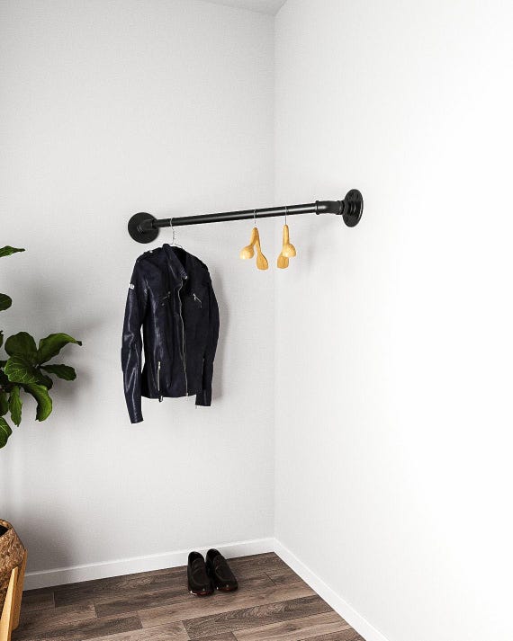 Industrial pipe corner clothing rack corner hanger Industrial hanger retail display