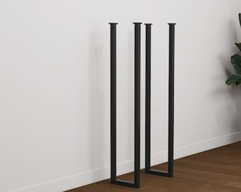 Minimalist Steel Console Table Legs: Modern Industrial DIY Base - UK Made