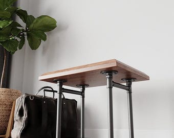 Par de Patas de Mesa Decorativas de Tubería Industrial, Accesorios Hierro Gris Acero Industrial, Bridas Mesas Muebles Vintage Personalizados