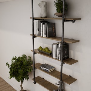 Industrial Floating Shelves Rustic Farmhouse Pipe Wall Units Open Kitchen Shelves Durable Farmhouse Pipe Shelving