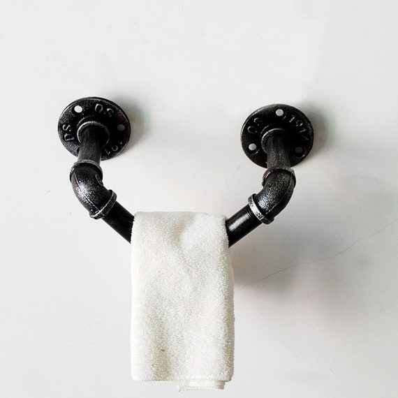 Bathroom Towel Holder Pipe Towel Holder Industrial Towel Etsy