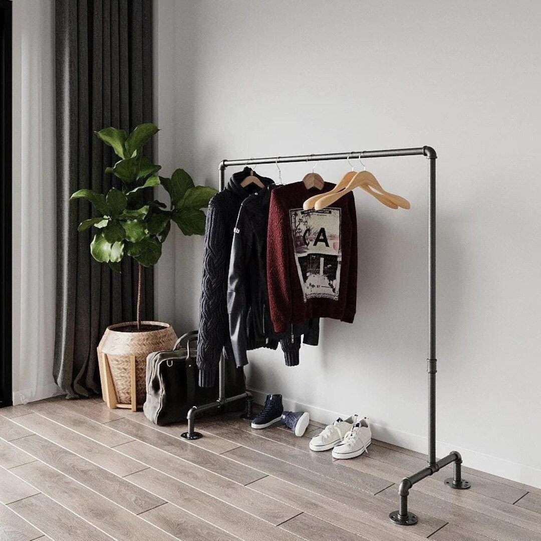 Collapsible Free Standing Clothes Rack, Garment Rail Strong and Durable ...