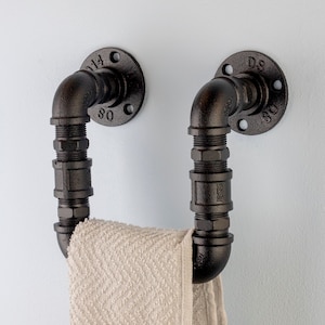 Industrial Towel Holder, Towel Rack, Towel Bar, Industrial Decor, Industrial Home Decor, Pipe Decor, Towel Holder, Industrial Style