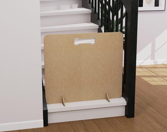DOG BARRIER GATE - Portable Wooden Stopper for Stairs