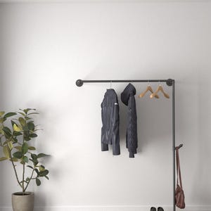 Industrial design Garment rack,Clothes storage system Industrial pipe clothing rack Made to order Durable and stylish