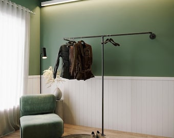 Schwerlast-Wand-Kleiderstange Gipskarton, Wandmontierte Kleiderstange, Rohrständer, Kleiderständer, Hängender Kleiderständer, Hängeschiene