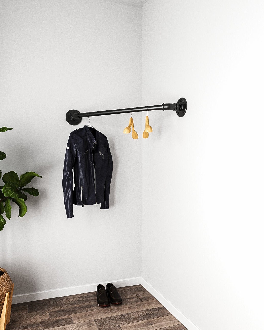 Industrial Pipe Corner Clothing Rack Corner Hanger Industrial Hanger