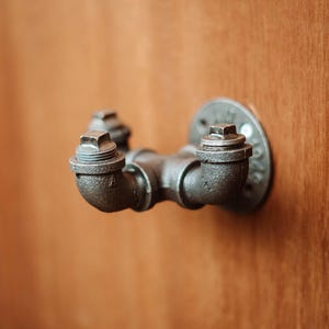 Industrial Pipe Coat Hanger, Door Hooks, Vintage Bath Towel Hooks, Metal Wall Hooks, Clothes Hanger, Bathroom Door Hooks, Rustic Hat Hooks,