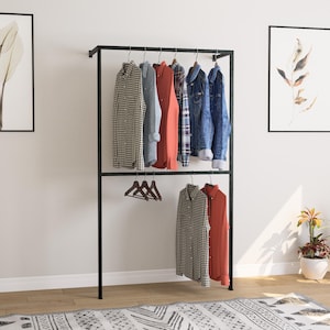 Modern Clothing Rail / Garment Rack / Clothes Storage  Square