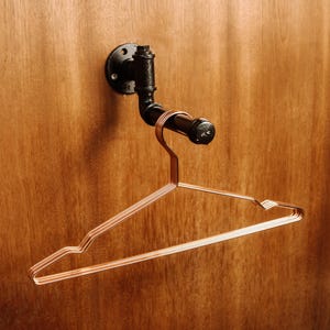 Industrial Pipe Wall Mounted Clothes Rack, Garment Hanging Rail