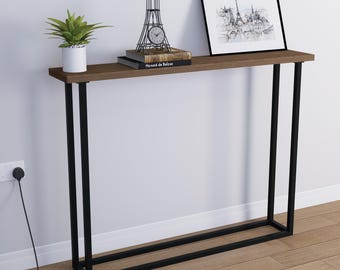 Industrial Steel Table Legs: Heavy Duty Metal Box Frame, Console & Bar