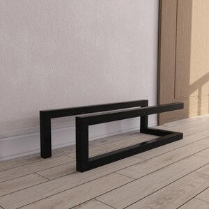 Minimalist Metal Shoe Rack: Industrial Entryway Organizer, Loft Storage Bench image 3