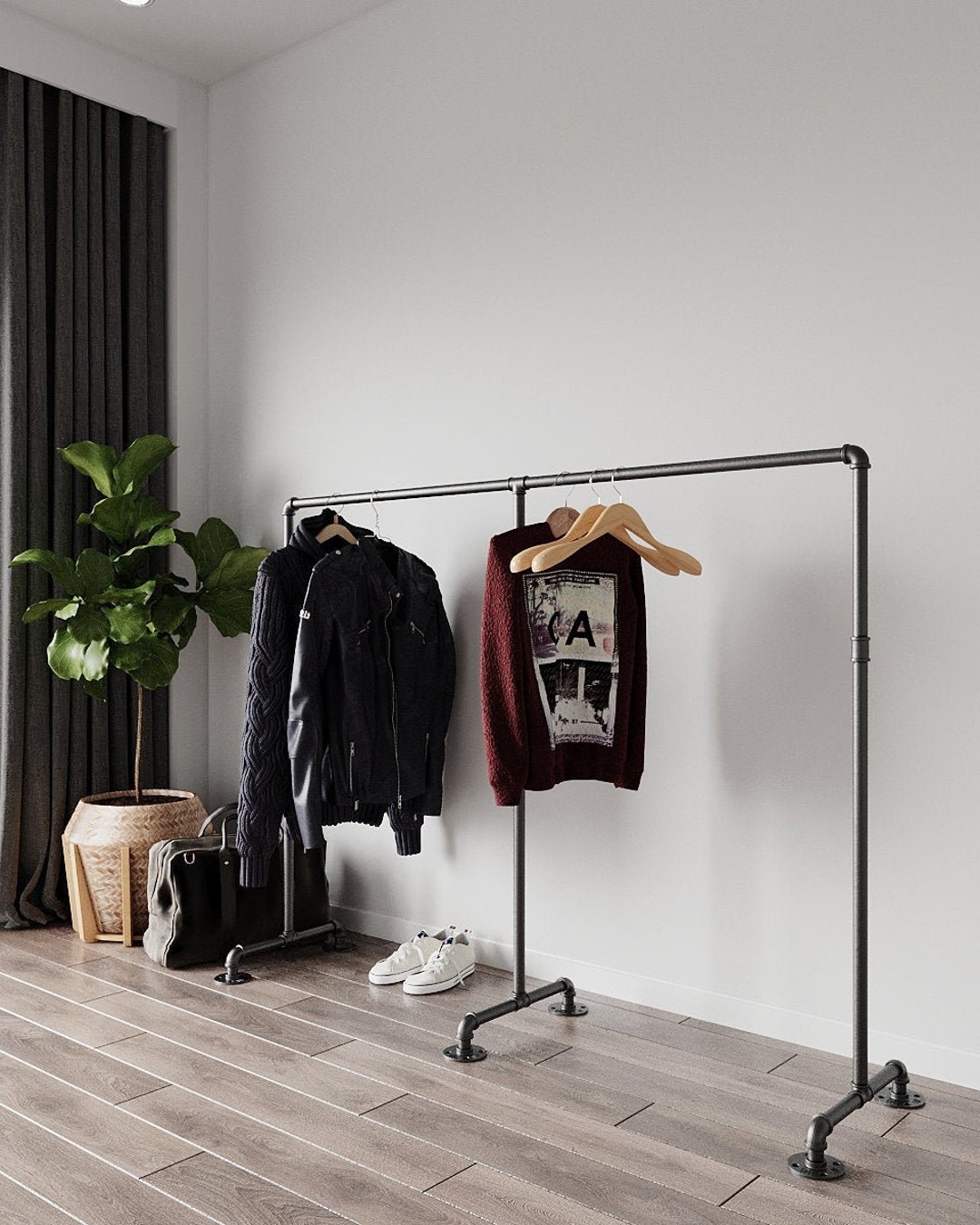 Clothes Rack Clothes Rail Industrial Clothes Rack Clothing Storage Garment Rack Coat Rack Clothes Stand Free Minimalist Clothing Rack Etsy
