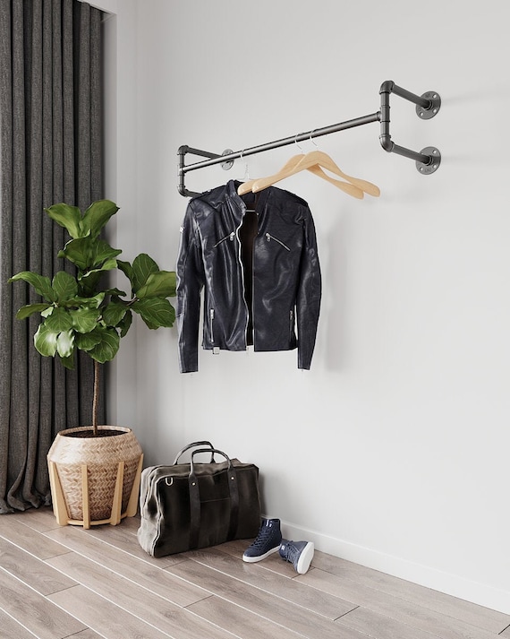 Heavy Duty Wall Mounted Clothes Rack, Wall Mounted Clothes Rail