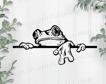 Peeking Tree Frog Decal Sticker Pet Tumbler Cars JDM Trucks Walls Window Hydro Flask Vinyl Weatherproof 22 Variations Gift Idea