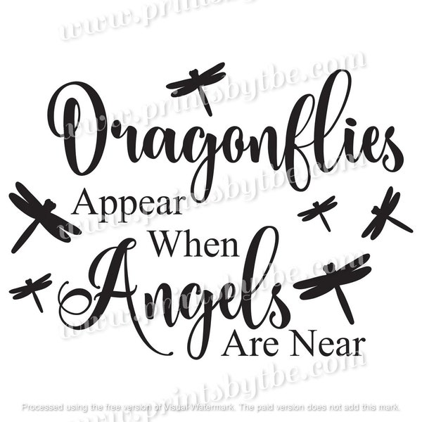 Dragonflies Angels Decal Car Tumbler Wall Art Window Hydro Flask Home Decor Memorial Dragonfly Stickers 22 Variations Gift Ideas