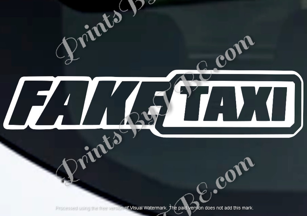 Fake Taxi Decal, JDM Car Window Sticker - Etsy