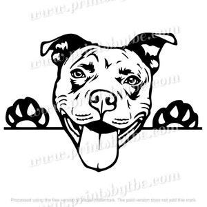 Peeking Pitbull Decal Pitt Bull Dog Puppy Tumbler Car Truck Window Hydro Flask Vinyl Weatherproof Pet Sticker 22 Variations Gift Ideas