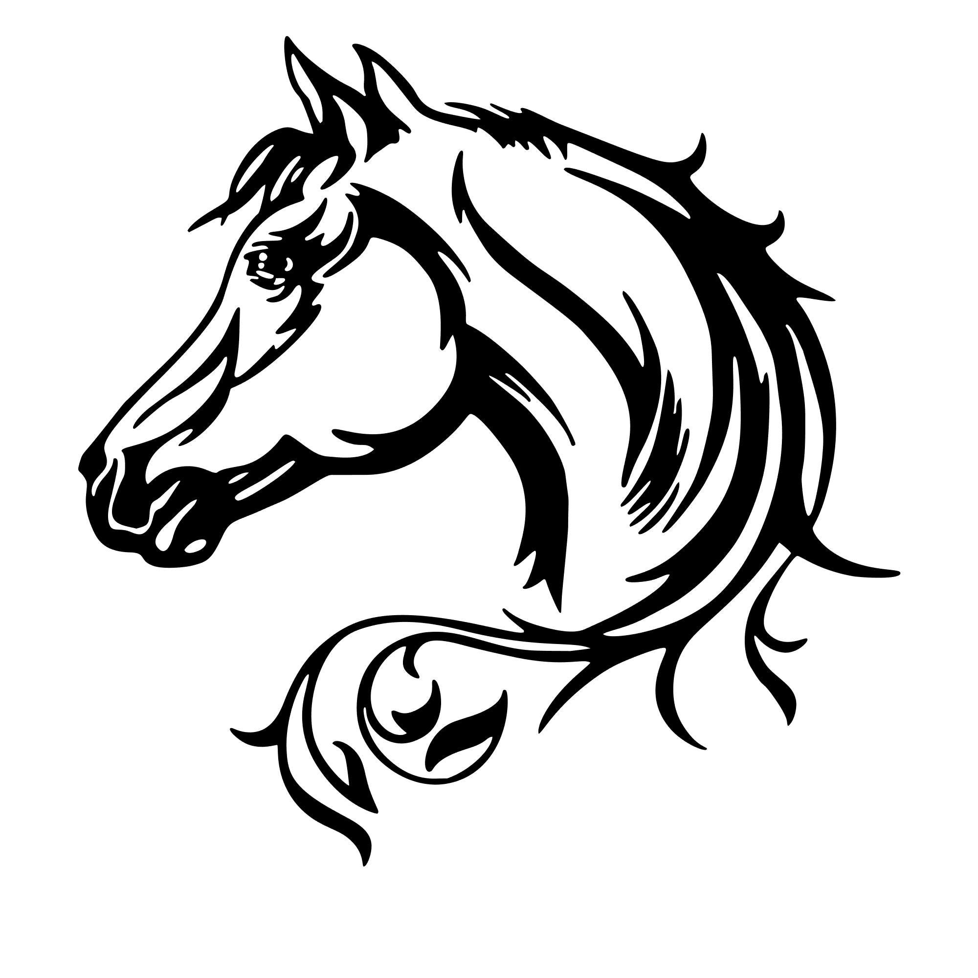 Horse Head Decal Stickers Car Truck Trailer Tumbler Wall Art Window Hydro Flask Home Decor JDM 22 Variations Gift Ideas