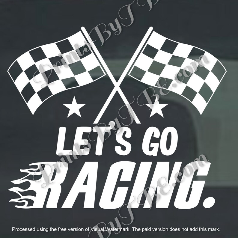 Two Racing Flags Sticker Checkered Racing Flag Decal Stickers - Car, Laptop, Tumbler - Etsy